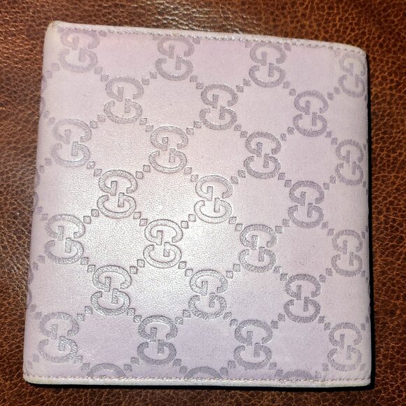 Gucci Lilac GG Guccissima Leather Tri-fold Square Wallet. EUC - Picture 2 of 9